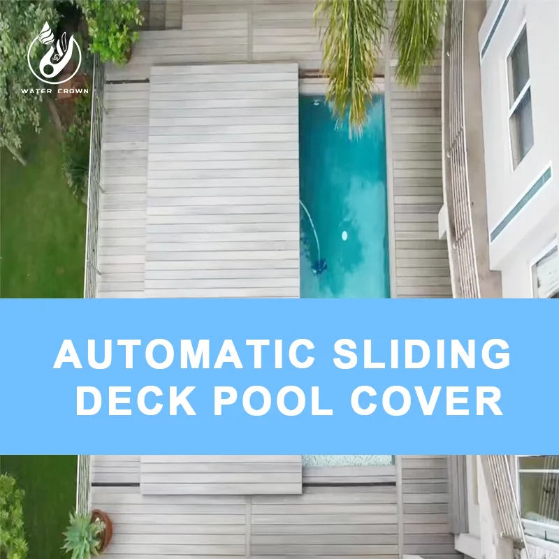 Water Crown High Quality Pool Cover Beautiful and Safe Sturdy to Walk on Swimming Pool Sliding Cover Auto Sliding Cove