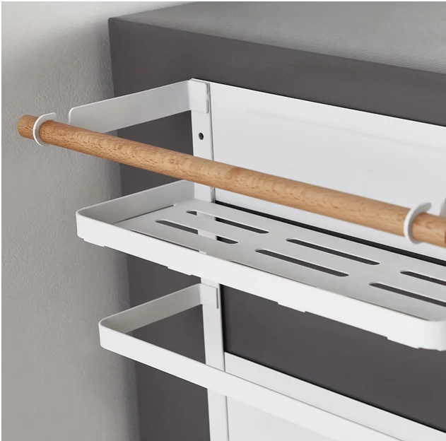 
Factory Direct Japanese Metal Magnetic Suction Scene Large Refrigerator Kitchen Organizer Rack Storage New Fashion 2020 