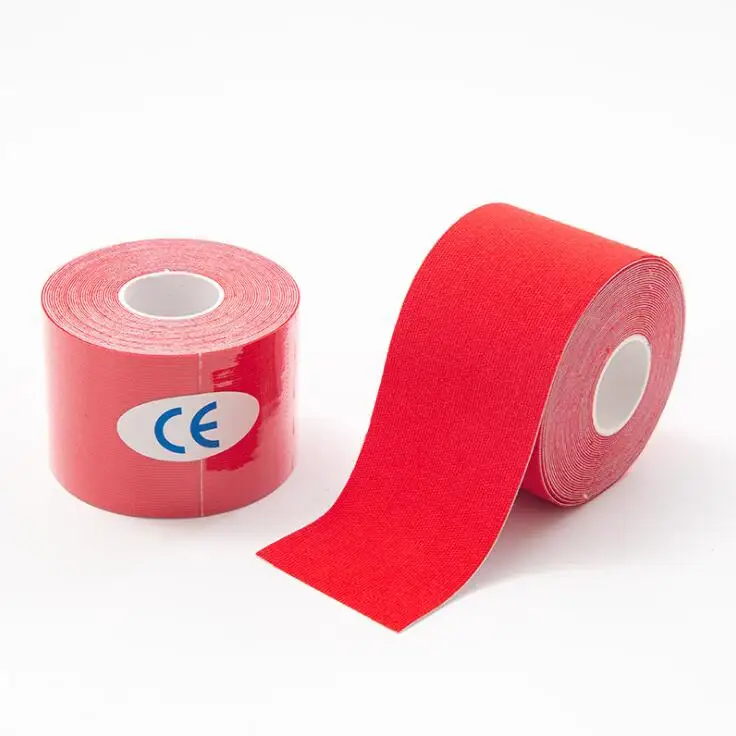 Great Standard Elastic 5cm Width Cotton Kinesiology Tape Waterproof Sports Muscle Care Tape Custom Pattern Free Sample Logo