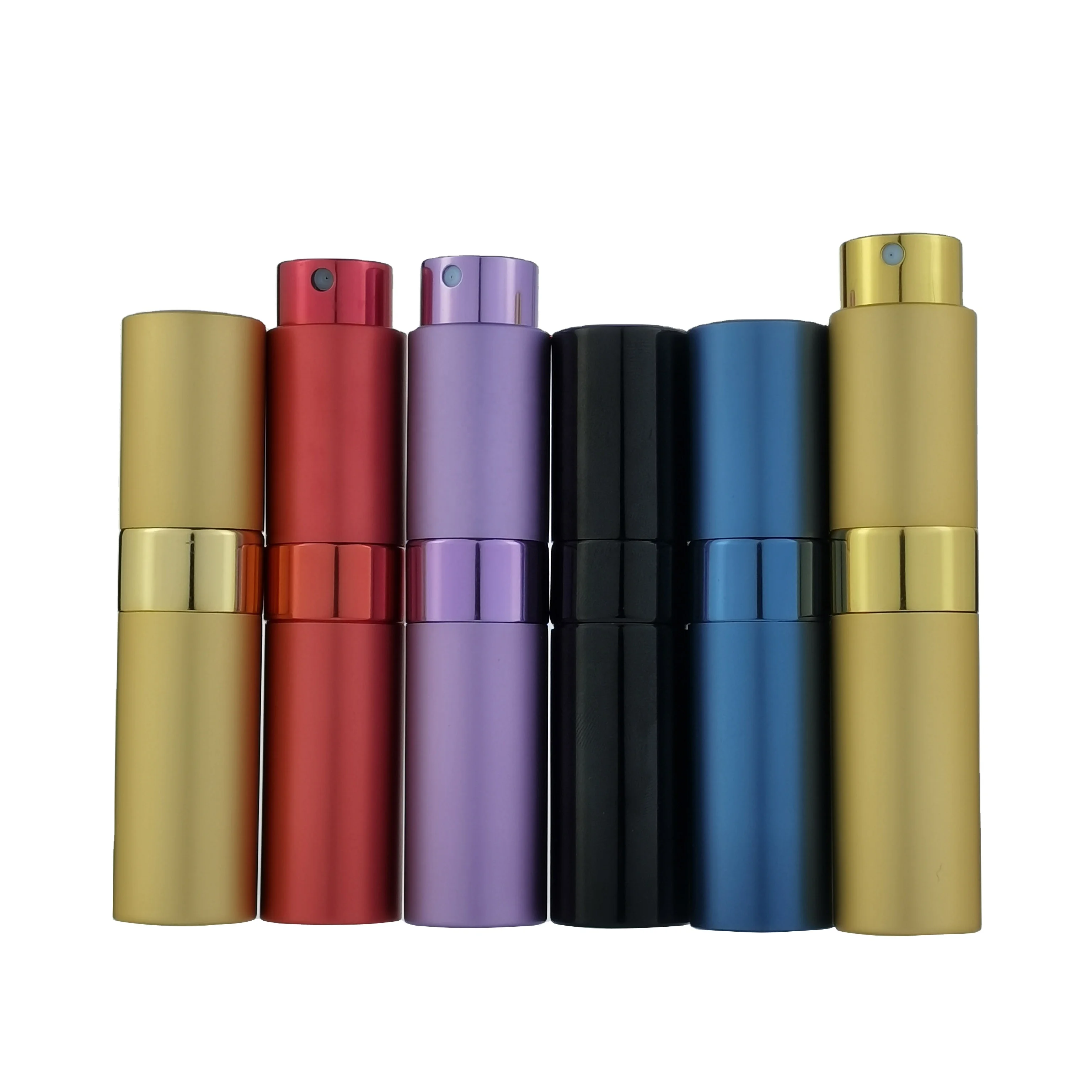 5ml 10ml 15ml Twist Up Refillable Aluminum Perfume Atomizer Spray Bottle