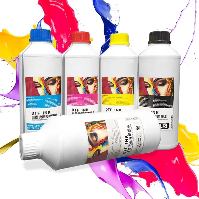 1000ml cmyk and white ink for I3200 DX5 4720 print head DTF PET FILM printer Pigment ink dtf ink