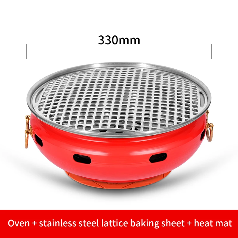 Korean Smoke Exhaust Bbq Grill Round Outdoor Portable Mini Barbecue Oven Commercial Charcoal barbecue Grill