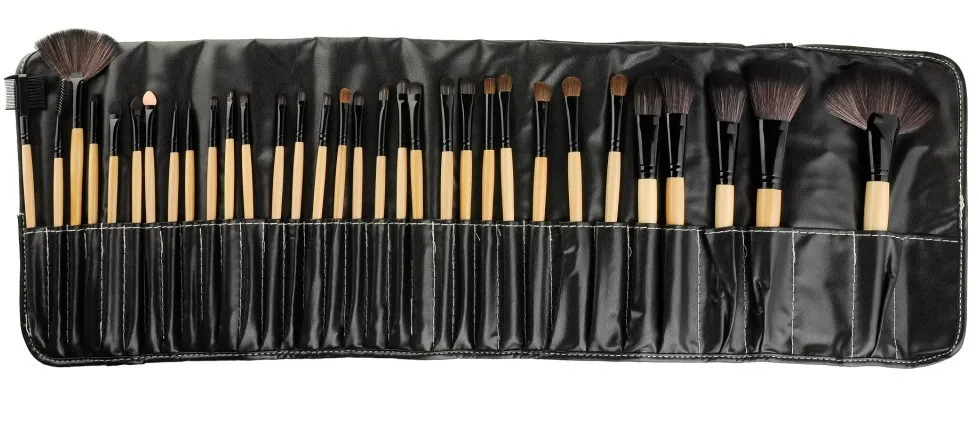 makeup brush set 32 piece Professional Cosmetic Kit + Pouch Bag Case Pincel black pink Private Label Makeup Brush Set