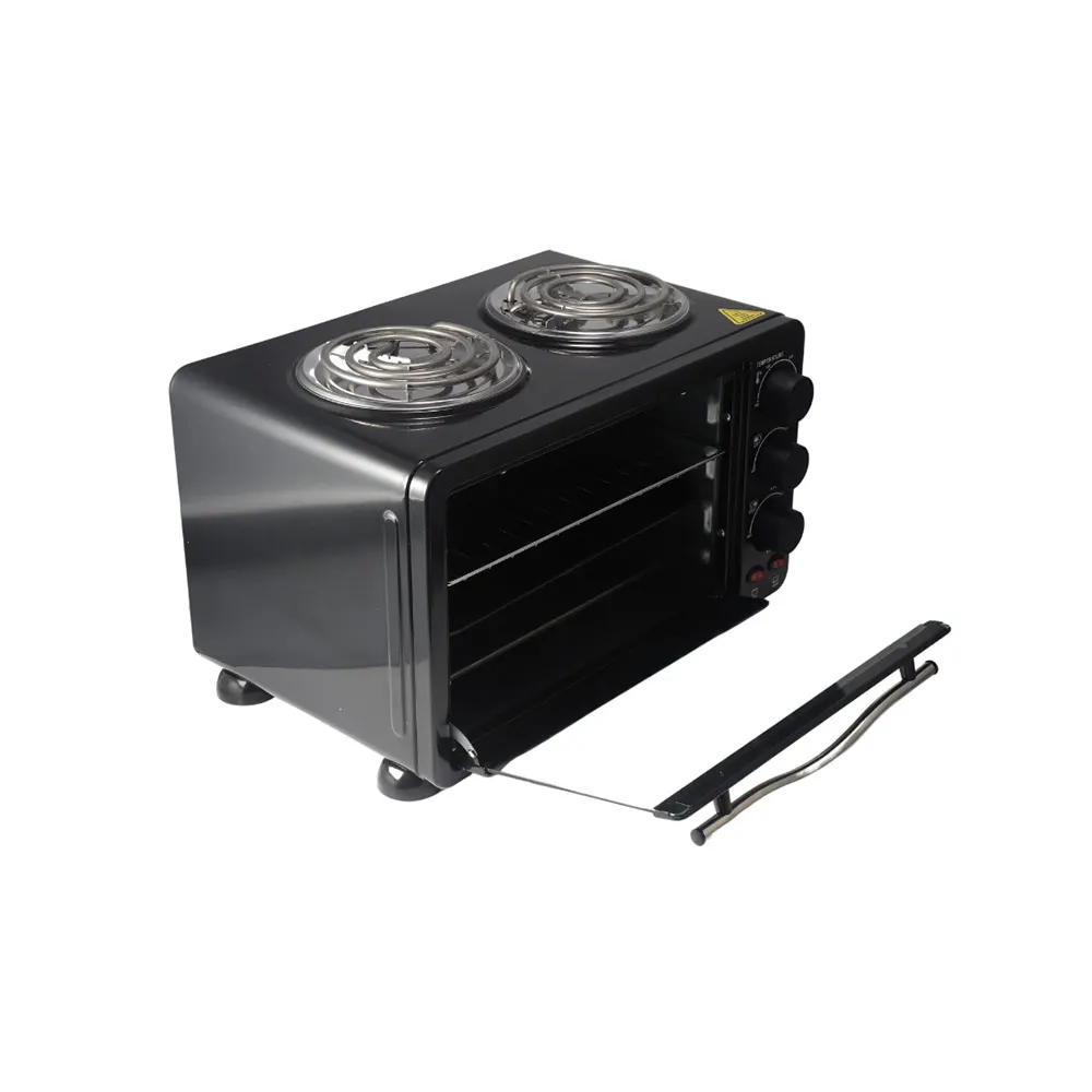Mechanical Timer Control mini portable electric stove oven home baking toaster mini electric oven with hot plate