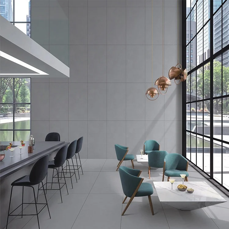 Marble Designs Concrete Cement Gray Color Porcelain Rustic tiles Matt Finish Anti-slip Effect Floor Ceramic Tiles 600x1200mm