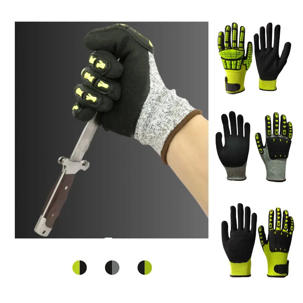 Wholesale Custom Handlandy Chemical Impact Resistant Engineering Kevlar Cut Resistant Work Safety Gloves Factory