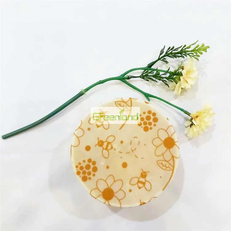 
2020 New Custom Beeswax Food Wrap Paper Sheet Bee Wax Natural Organic Reusable Food Beeswax Wrap 