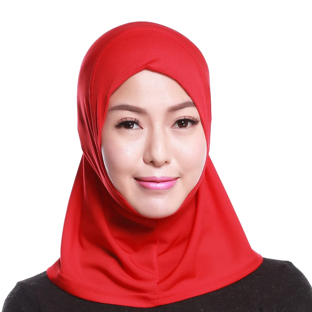 WD-A1319  Wholesale Small Size Instant Hijab Khimaar Under Hijab Turban Women Neck Cover Muslim Mercerized Cotton Inner Hijab