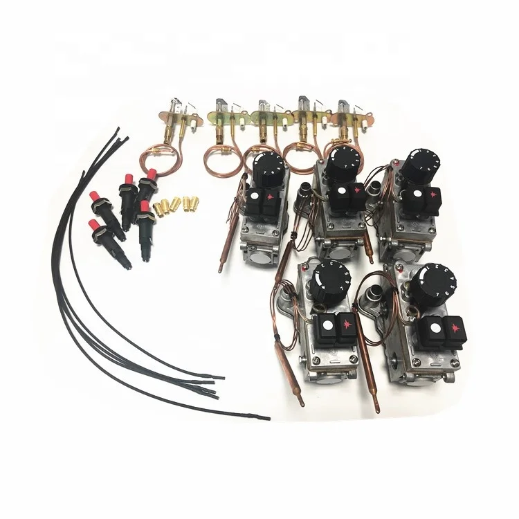 
gas heater temperature control valve with piezo and pilot 