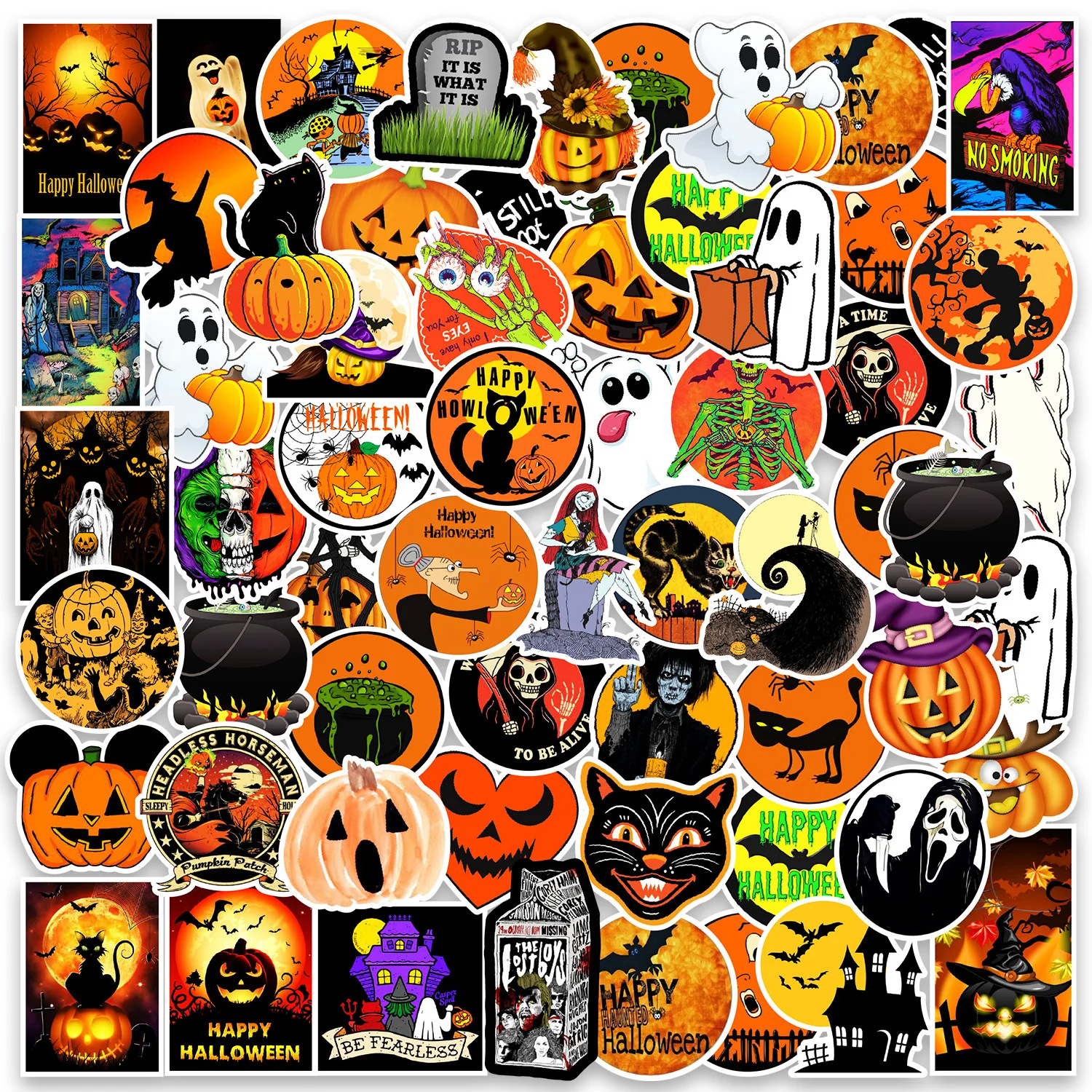 Waterproof Vinyl & PVC Die Cut Stickers for Halloween Christmas Graffiti Design for Holiday Party Tent for Insurance Industry