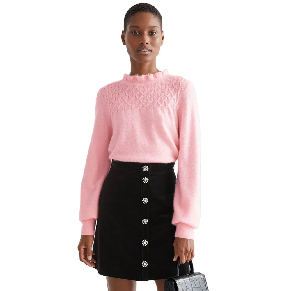 Оптовая продажа 2022, женский свитер на заказ, трикотажная одежда с длинным рукавом и круглым вырезом, женские джемперы, вязаный пуловер для девочек, шерстяной женский свитер