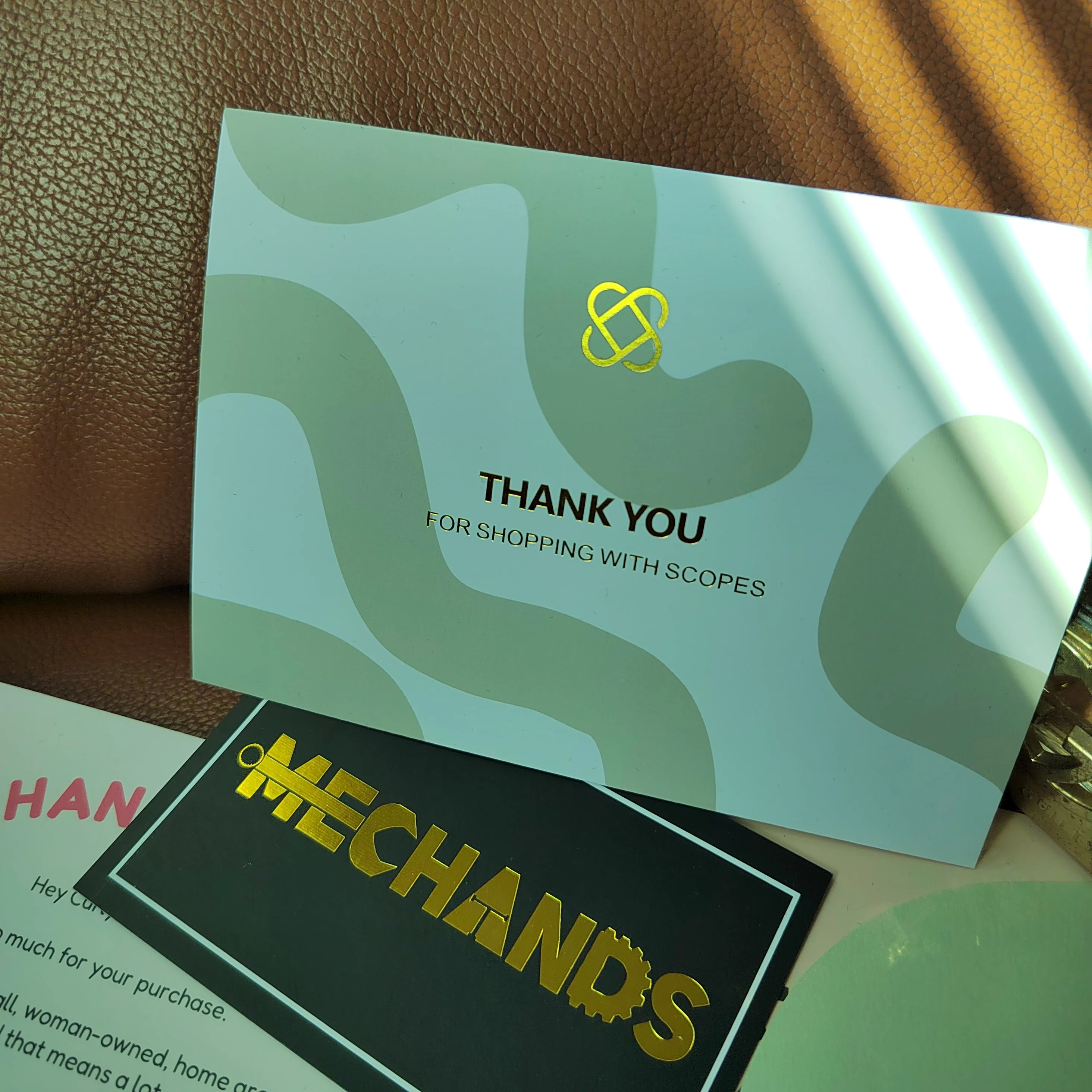 Luxury High Quality Thank You Paper Printing Card Custom Creative Design Gold Embossed Business Cards
