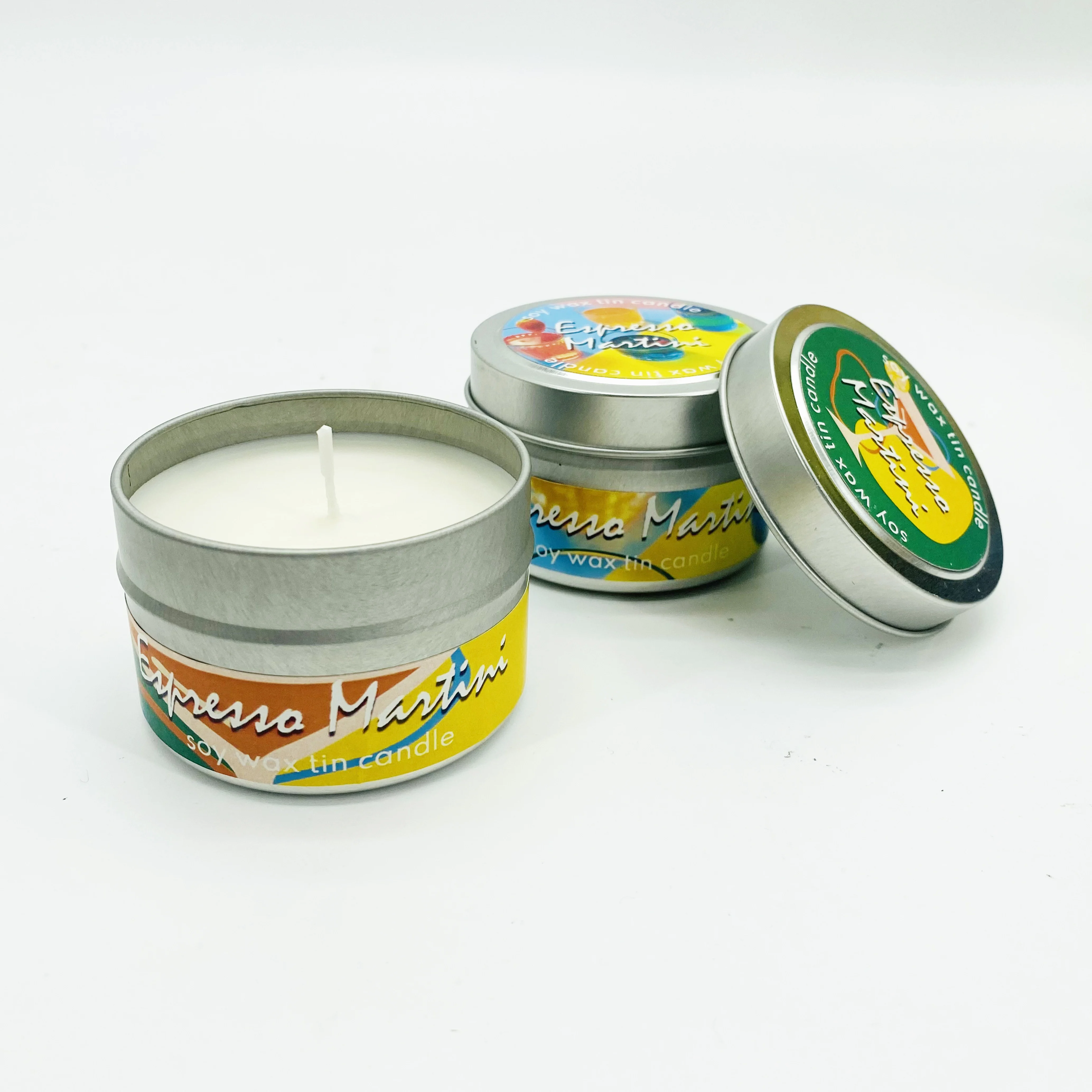 Wholesale Custom Home Decor Tin Jar Organic Aromatherapy Soy Candle Private label High Quality Christmas Luxury Scent Tin Candle