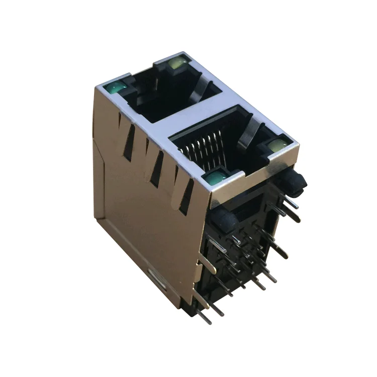 E5J88-L4BJA1-L со светодиодами 2x3 порта RJ45 разъем
