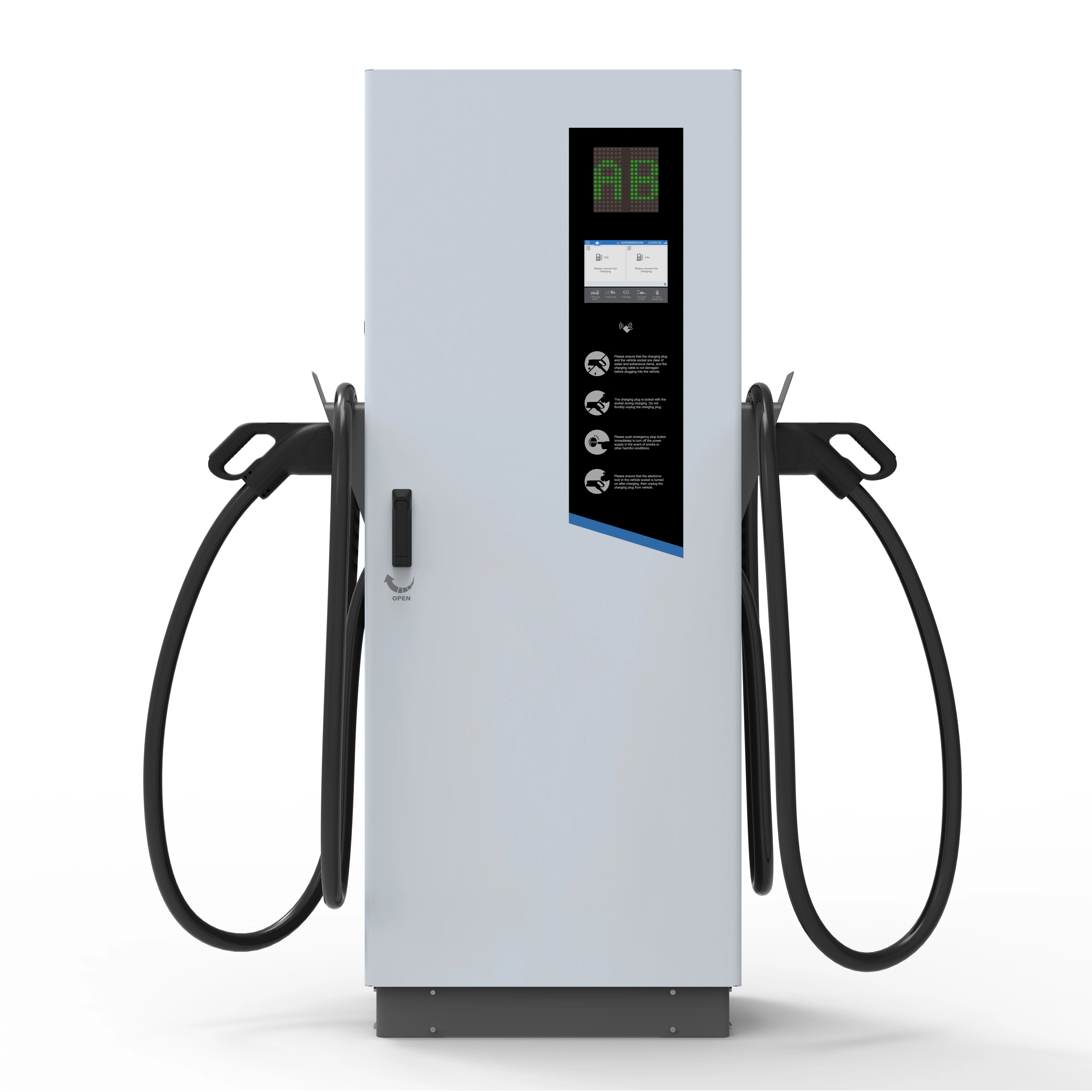 120-240KW DC Fast Ev Charger Charging Station For Electric Car Two Connectors For Car Charging Station