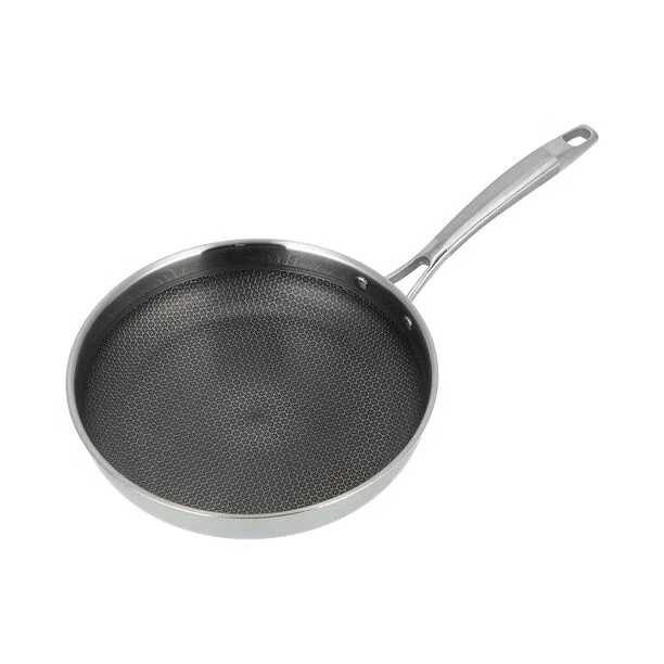 316 honeycomb non stick frying pan tri-ply stainless steel frypan