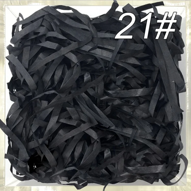Оптовая продажа, декоративная Рождественская измельченная бумага, измельченная черная бумага для наполнителя коробок, Низкая минимальная заводская цена, измельченная бумага