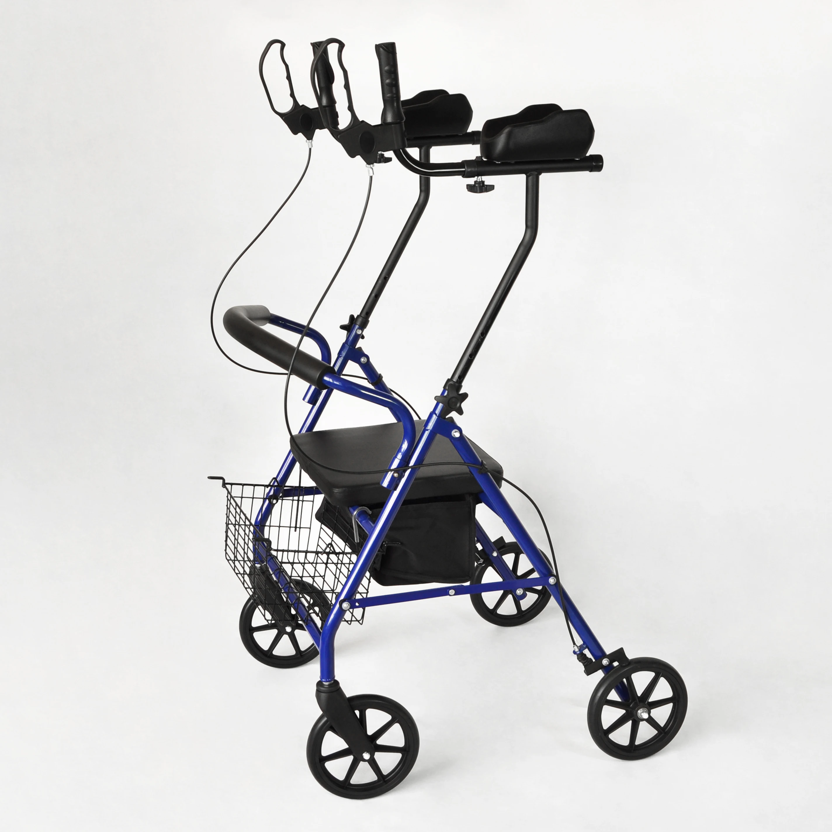 BQ3006A Light Weight Aluminum Durable Four Wheels Easy Folding Rollator Walker for adult use