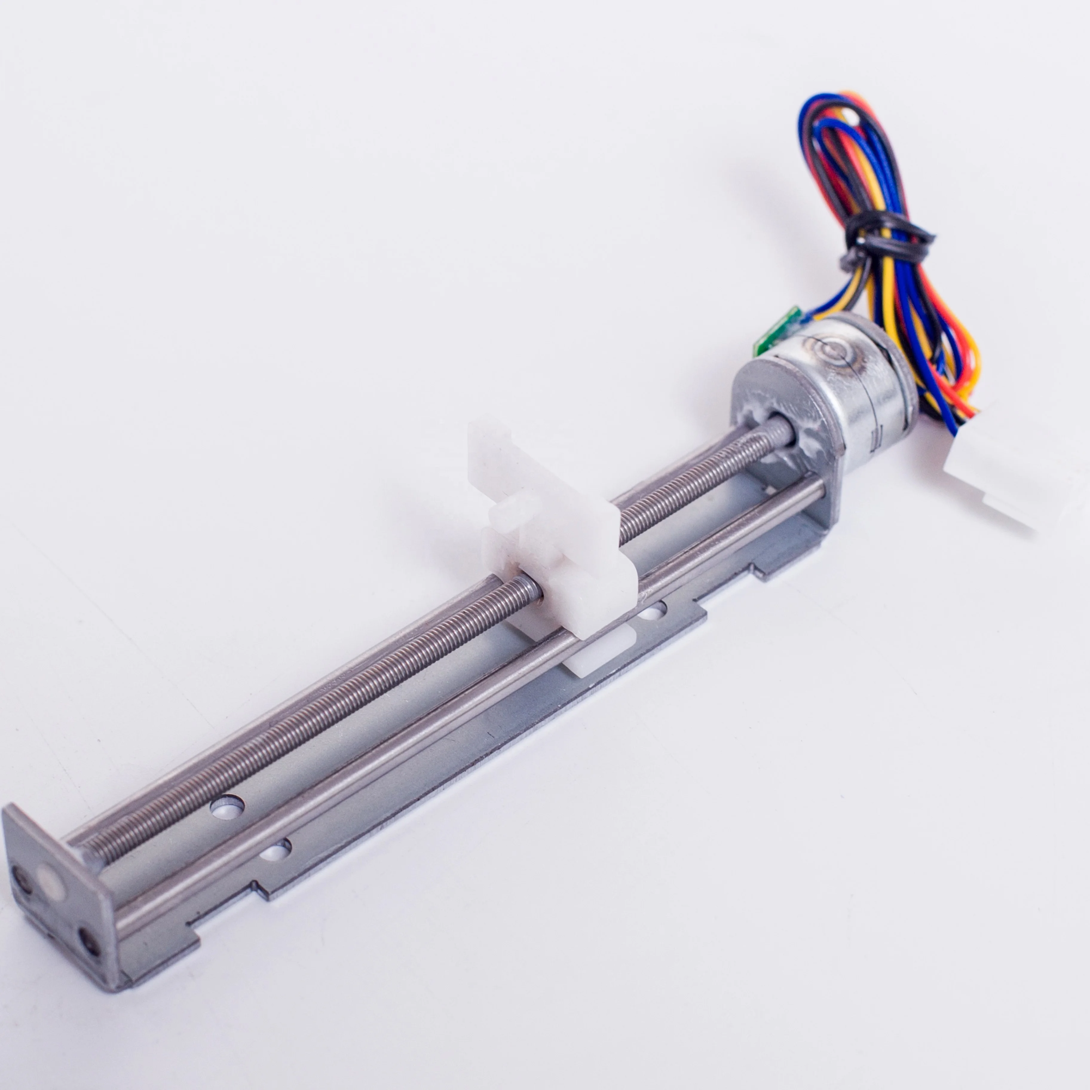 BACHIN Stainless Steel Stepper Motor Slider Travel 80mm Miniature Screw Block Slide for Linear Bearing Motor