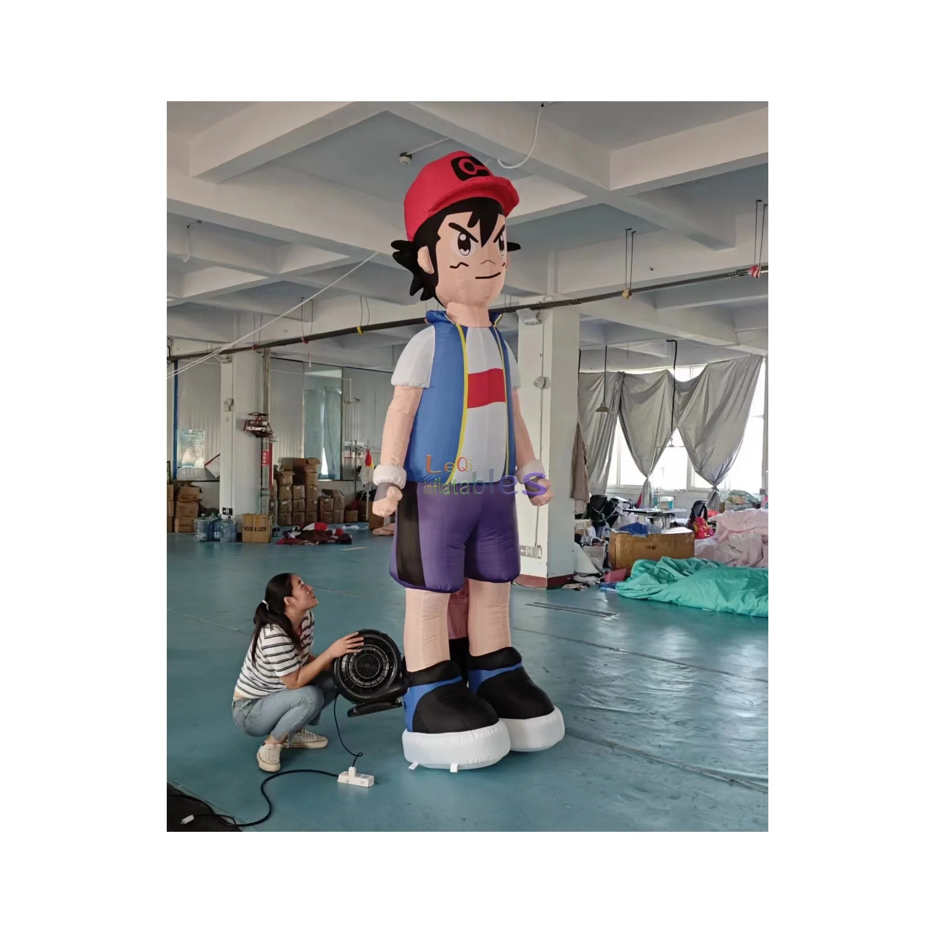 Popular Cartoon Character Model Inflatable Ash Ketchum Advertising Japan Famous Inflatable Character Mascot For Decoration