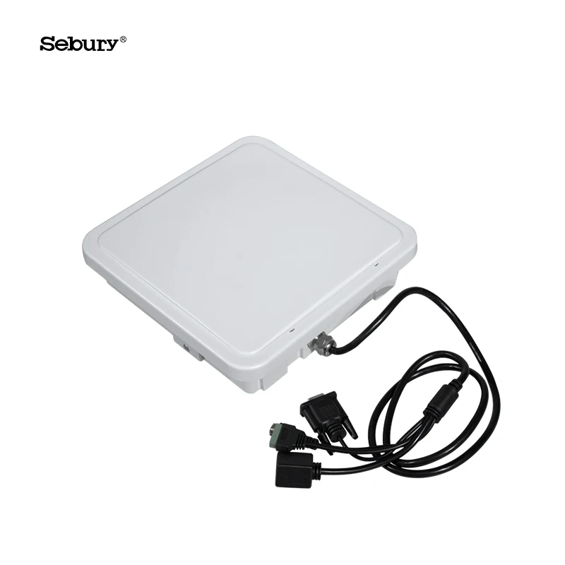 Sebury Muti-tag RFID Reader Free Software Outdoor IP67 8dbi Antenna RS232 Wiegand Output UHF Card Integrated Long Range Reader