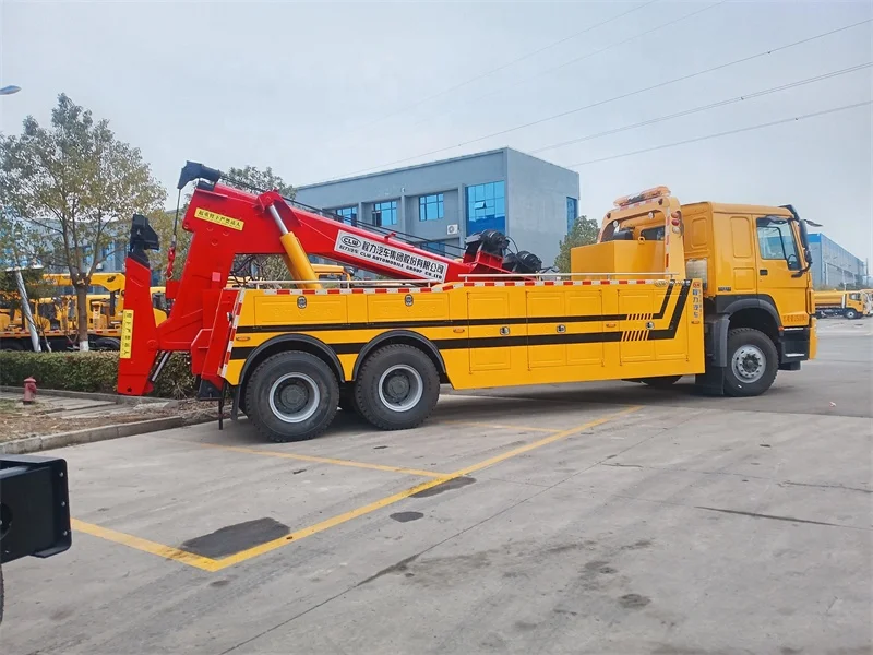 New 6x4 20 Ton 25 Ton Integrated Road Recovery Tow Truck Wrecker Vehicle Diesel Manual Transmission for Road Rescue For Sale