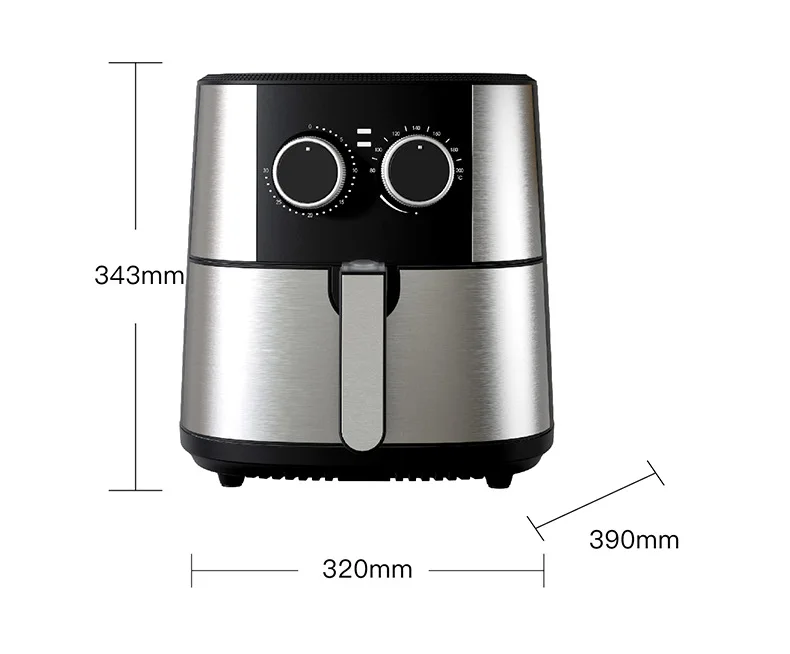 Digital Stainless Steel Silver Black French Fries Multi-Function 4 In 1 Healthy Large Capacity Air Flyer