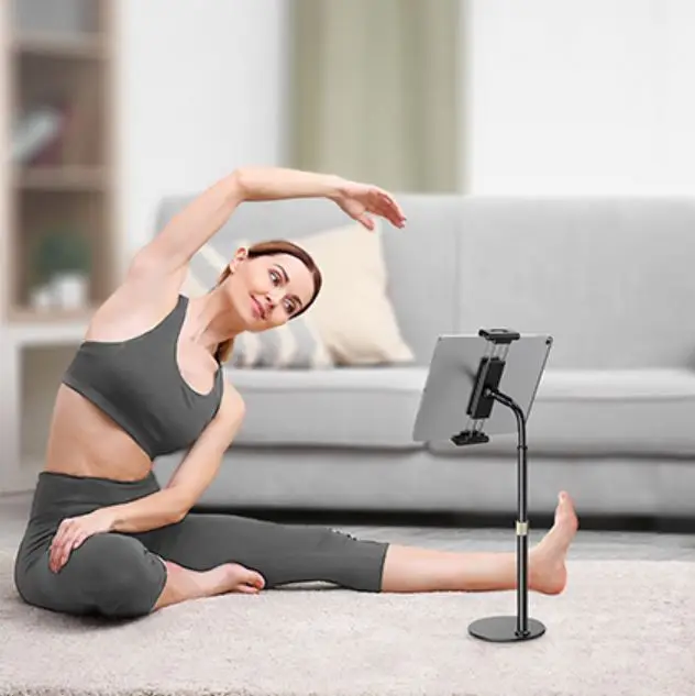 Universal aluminum foldable adjustable flexible desk tablet holder stand phone for ipad holder for bed