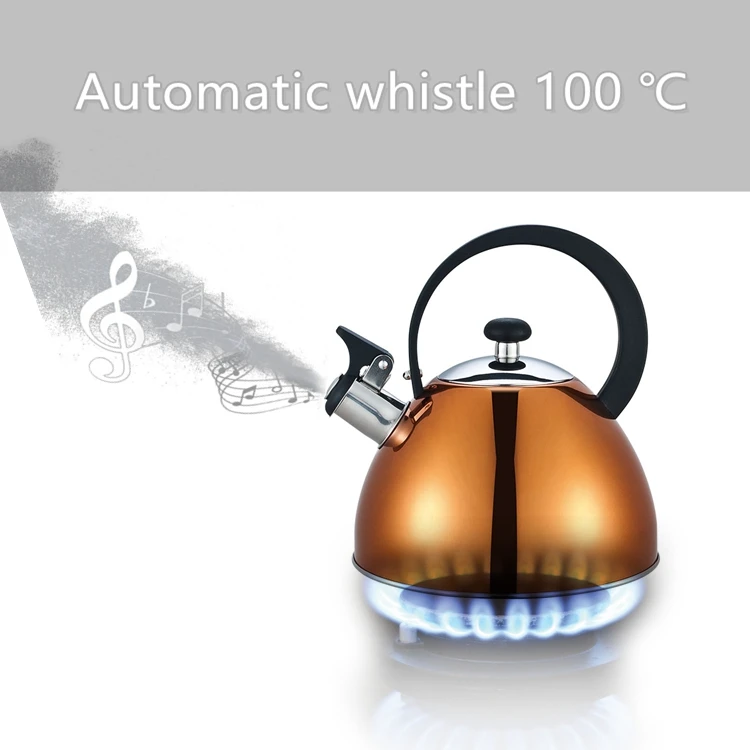 Чайный чайник из нержавеющей стали с медным покрытием