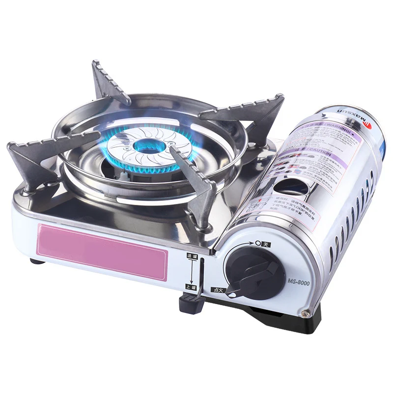 Газовая плита для пешего туризма, горелка для кемпинга, насадки, портативная газовая плита европейского стандарта с плоской функцией для кемпинга, домашняя газовая плита