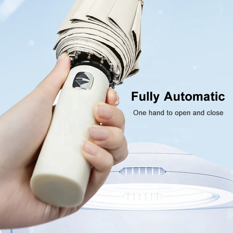 12K Double Bones 24k Storm Resistant Automatic Umbrella with Logo Custom for the Rain and Sun