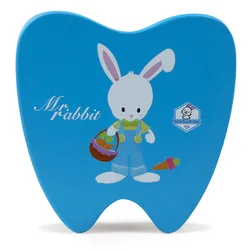 2023 Best-selling Baby Milk Teeth Keepsake Wooden Box Tooth Shaped Kids Lanugo Storage Holder for Newborns Fetal Hair