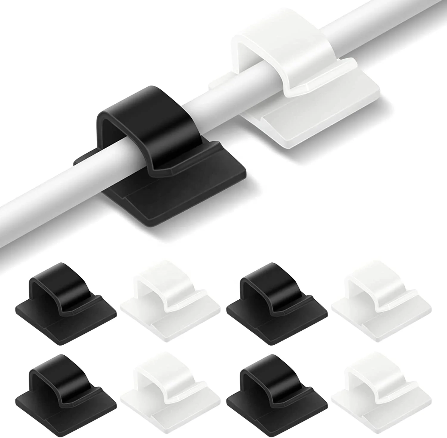 Adhesive Cable Organizer Cord Holder Wire Clip Wire Management Self Adhesive Hooks Wire Holder for Office Home Cable Clip