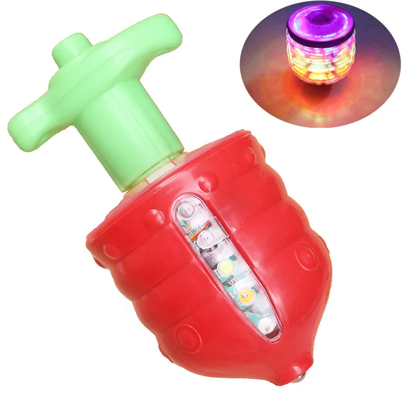 Plastic Kid Color Change LED Flashing Spinning Ball Music Toy