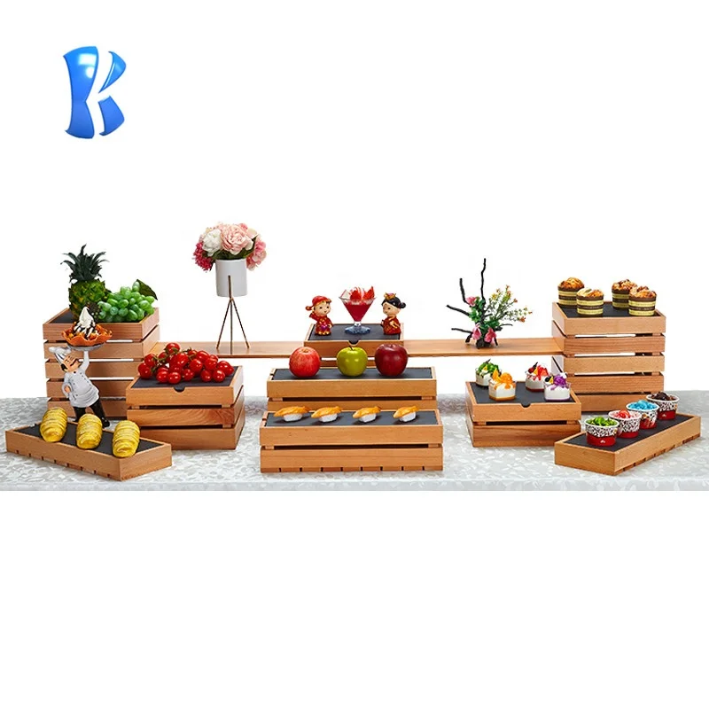 OKEY wedding banquet tabletop cup cake rack catering buffet food display kitchen dessert wooden stands