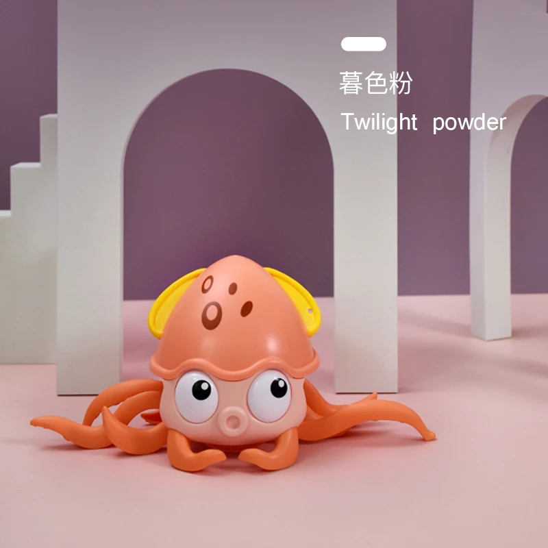 Wind Up Line Pull Floating Water Crawling Walking Octopus Baby Moving Bath Toy Animal with Water Toys