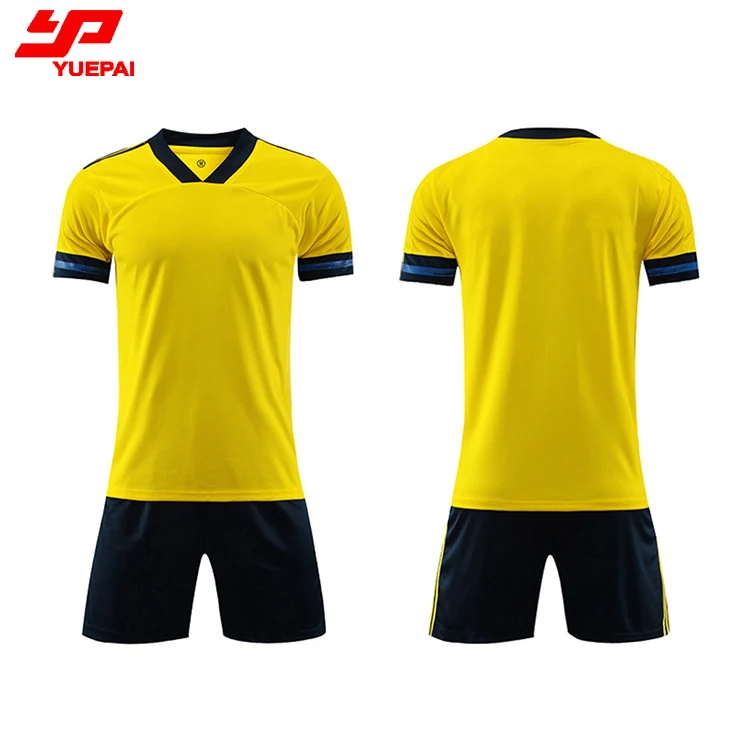 Soft New Design thailand Original Custom blank Team Football Shirt Uniform 100% Polyester Soccer Jersey