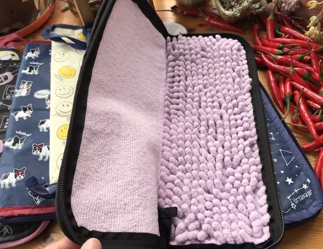 Waterproof Polyester Zipper Folding Sunny Umbrella Storage Bag Travel Water Cup Bag