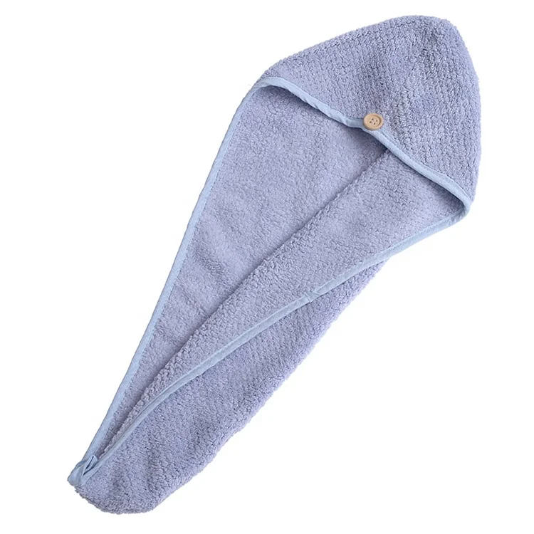 
High Quality Turban Custom Logo Microfiber Hair Towel Wrap Super Absorbent Cotton Towel Turban 
