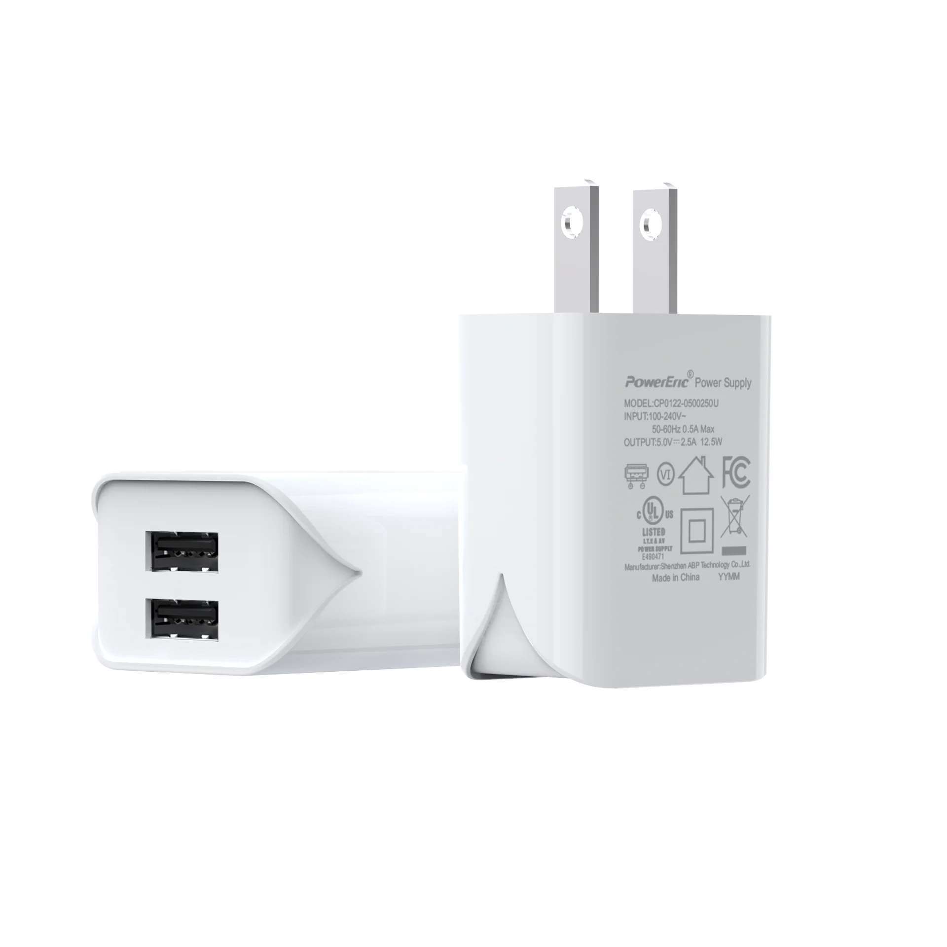 2USB mobile phone charger plug 5V2.4A wall type quick charge QC3.0 power adapter for iPhone 11 12 13