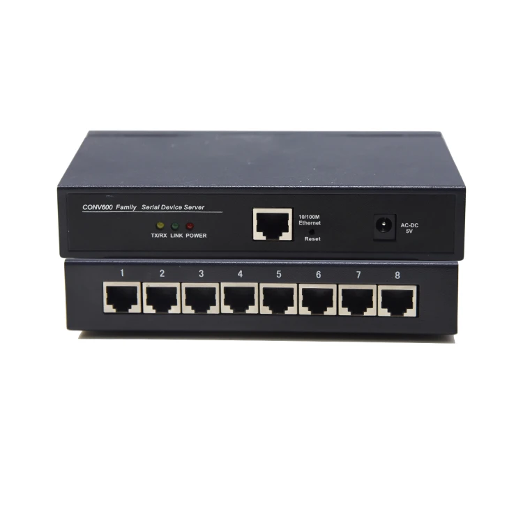 CATVSCOPE 8 Ways loT Gateway support RS232/RS422/RS485 to IP CONV608M SERIES 8-channel modular serial device networking server