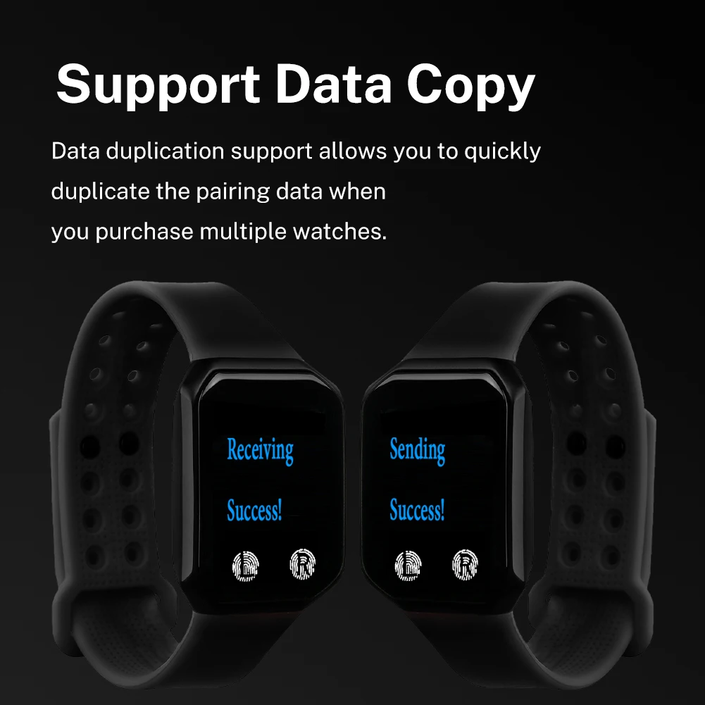 waterproof wireless vibrating wrist watch pager with 5 button pagging system transmitter and receiver wireless waiters peger