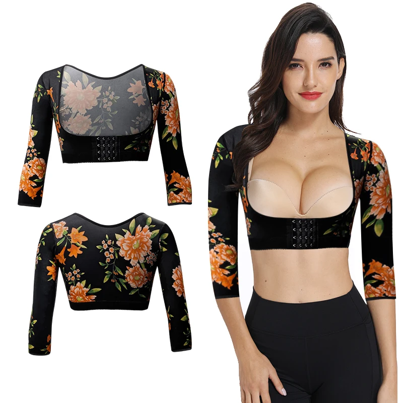 Floral Stage 1 Post Op Garment Ortopedicas o Medicas Shoulder Extender Gym Fajas-Reductor Muj Con Women Fajas Top Shapewear