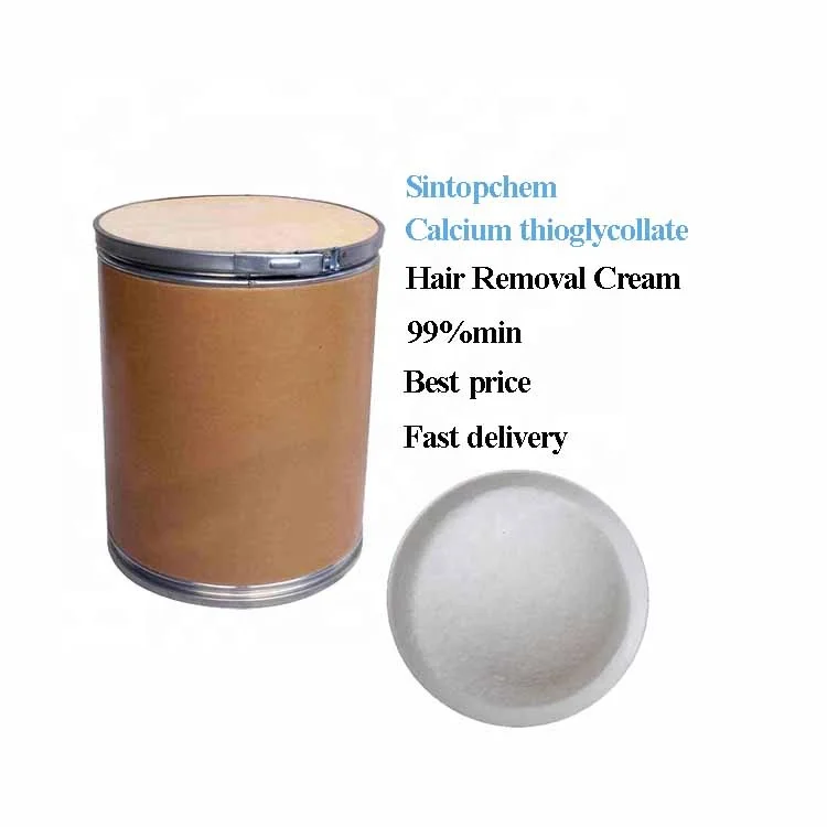High Quality 99% Calcium Thioglycolate Cosmetic Grade CAS 814-71-1 for Hair Remove  Depilatory Cream Paste