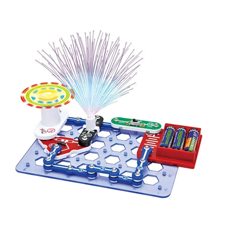 DIY toys electronic LED lighting blocks STEM science exploration kits electric circuit building block set for kids learning toys