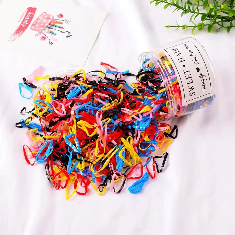 Детские резинки для волос для детей для малышей; Одежда для младенцев; Детская для защиты от солнца, небольшом волосяным Шарм резинки 500 шт