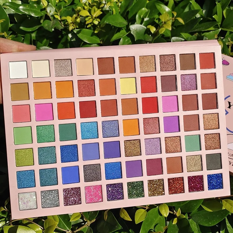 70 colors talc free eyeshadow COS custom makeup eye shadow palette private label matte shimmer vegan square eyeshadow palette