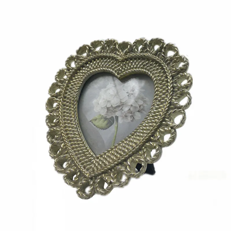 
Heart-shaped Design Resin Rattan Photo Frame Hanging Picture Frame Bilderrahmen 