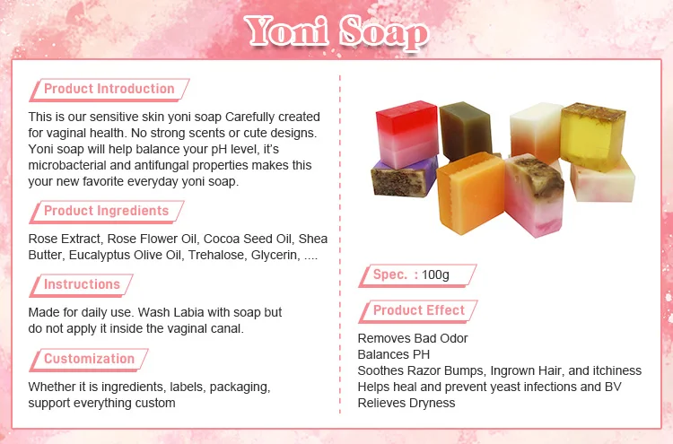 Yoni bar soap Private label yoni whitening soap natural organic vagina cleansing soap