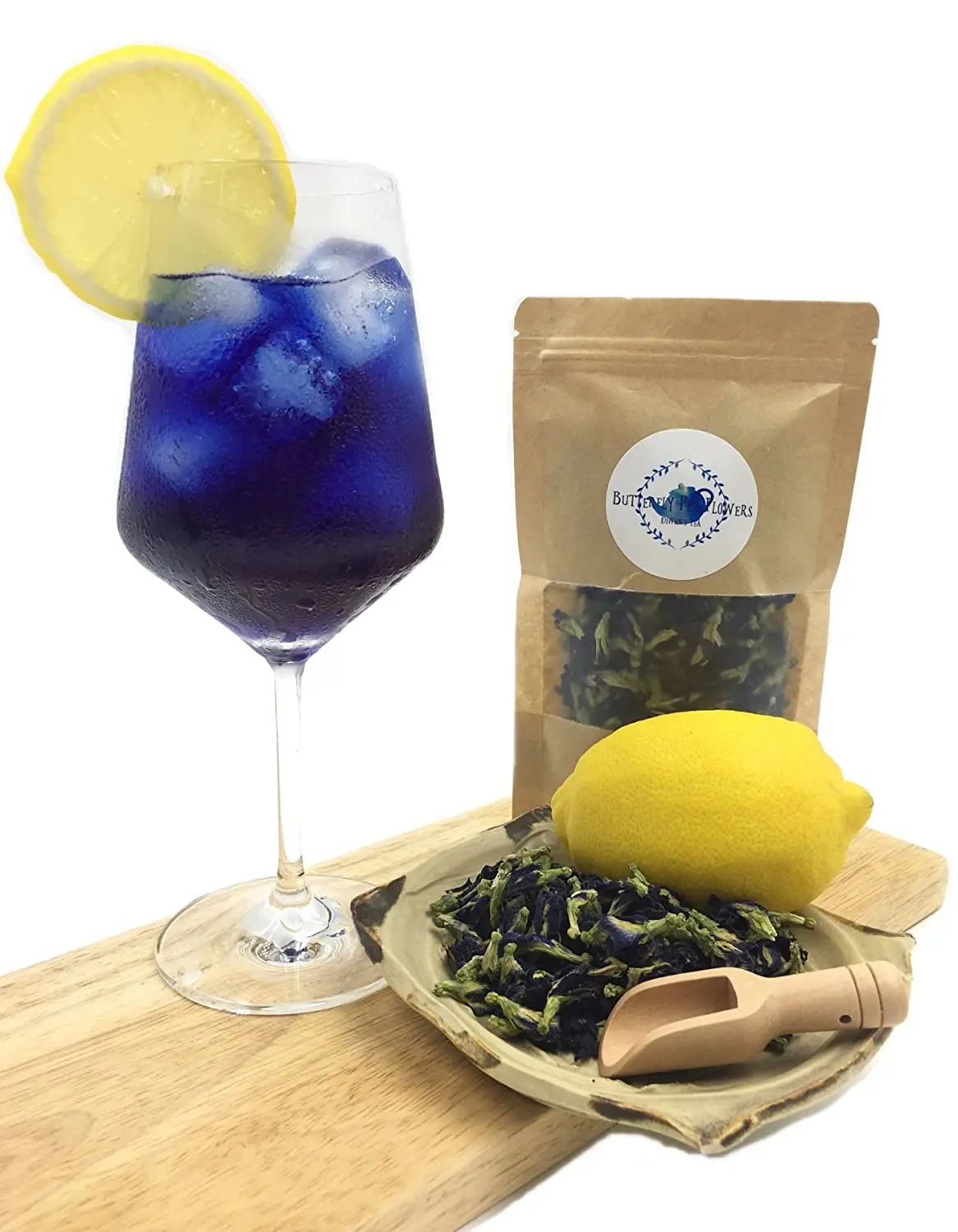 
Wholesale natural herbal slimming flavored edible tea Dried Blue Butterfly Pea Flowers with private label 